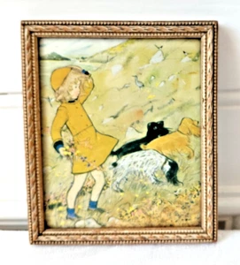 Vintage Muriel Dawson 'Sea Breezes' Framed Miniature Print - Picture 1 of 4