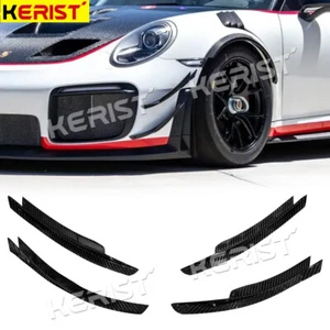 Carbon Fiber Front Splitters Bumper Canards Fins For Porsche 911 991 GT2 RS 2017 - Bild 1 von 16