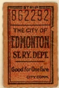 Edmonton State Railway Dept Tarif Ticket 4 - Bild 1 von 2