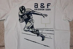 Nueva con etiquetas Camiseta Abercrombie Niños Grande Blanca Gridriron Dioses Fútbol Calce Muscular - Imagen 1 de 2