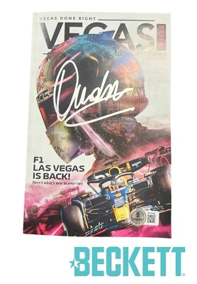 Andrea Stella Signed 2024 Las Vegas Grand Prix Program McLaren F1 BECKETT AUTO - Image 1 of 3