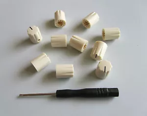 10 manopole a pedale effetto amplificatore per chitarra 1/4" Davies stile 1900H invecchiato bianco - Foto 1 di 4