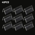 40pcs Acrylic Sign Display Stand Price Tags Business Card Label Label Stand