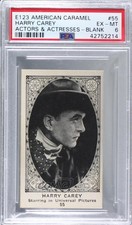 1921 American Caramel Movie Actors and Actresses E123 Blank Back Harry Carey 7xr