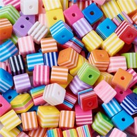 Qty 20 charms 14x12x6.5mm Mixed Color Acrylic Heart Charms Hole 2mm
