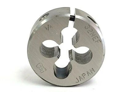 1/4 - 32 X 1" ROUND ADJUSTABLE DIE HIGH SPEED STEEL UNEF  OSG 2703100 NEW  - Image 1 of 4