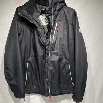 Abrigo Chaqueta Cortavientos Forrado Zero Xposur Mujer Mediano M Negro Cremallera Completa Sólido Foto 1 de 4