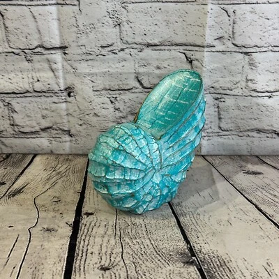 15 cm grün polnische Nautilus Muschel Ornament Dekor geschnitzt helles Holz Paket Figur - Bild 1 von 4