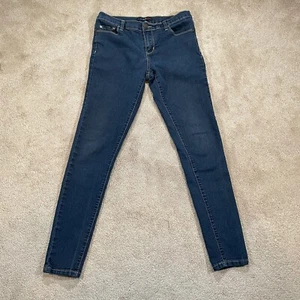 Red Blue Denim Pants Girl's 7 Jeans Denim Blue - Picture 1 of 10