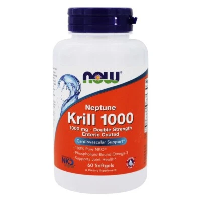 NOW Foods Neptune Krill 1000 Enteric Coated Double Strength 1000 mg.,60 Softgels - Image 1 of 3