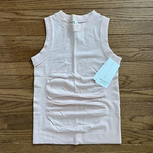 NWT Athleta Orchid Pink Seamless Fitted Ruched Foresthill Wool Ascent Tank XS - Picture 1 of 10