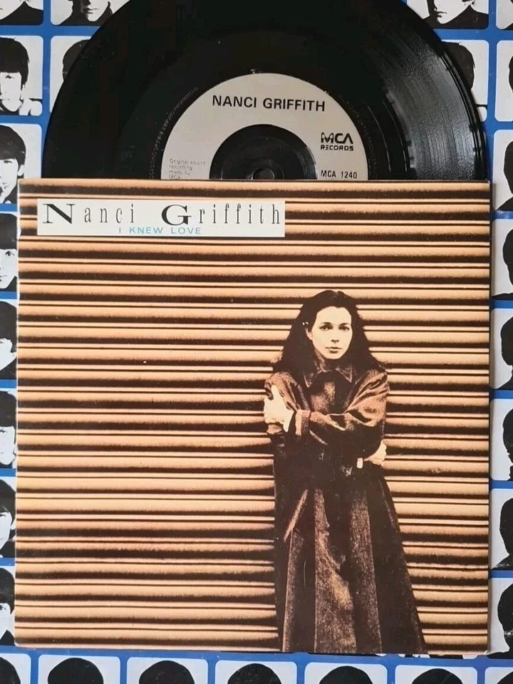 Nanci Griffith I Knew Love / Never Mind UK PS 7" Vinyl 45 - Image 1 of 4