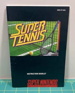 Super Tennis - Super Nintendo (SNES) - Manual Only - Picture 1 of 2