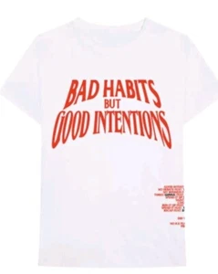 VLONE x NAV Bad Habits But Good Intentions T-Shirt 100 % authentisch weiß XL - Bild 1 von 2