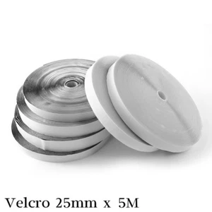 Strisce adesivo bianco o nero 25mm x 5 Metri completo maschio + femmina - Imagen 1 de 9