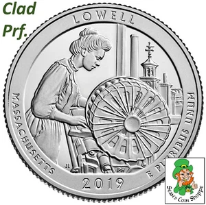 2019 S Clad Proof Lowell America the Beautiful ATB Quarter 25C Gem Deep Cameo - Picture 1 of 4
