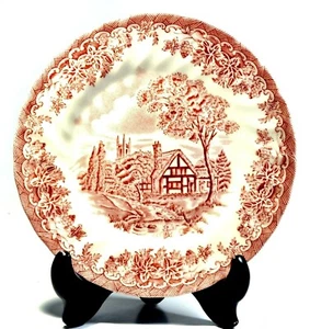 Set Lot of 4 Churchill "The Brook" Pink 6 3/4" Dessert Plates Discontinued 2008 - Picture 1 of 3