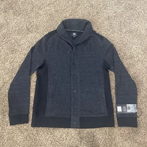 Rock & Republic Jacket Mens Large Black Button Up Jacket New With Tags - Picture 1 of 10