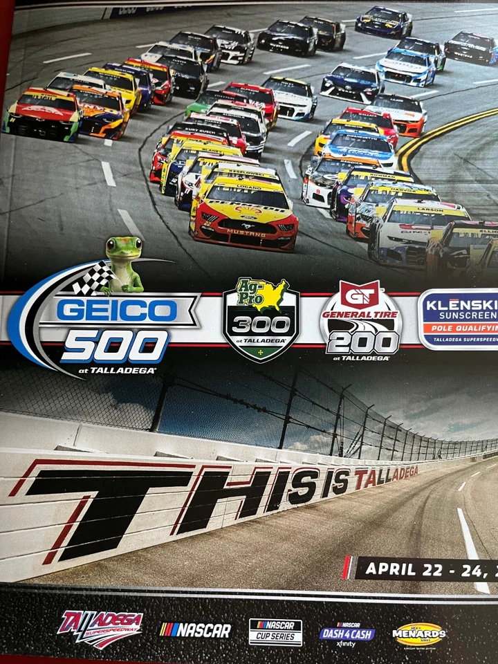 NASCAR TALLADEGA 2022 Speedway Program Geico 500 Agpro 300 General Tire 200  Foto 1 de 1