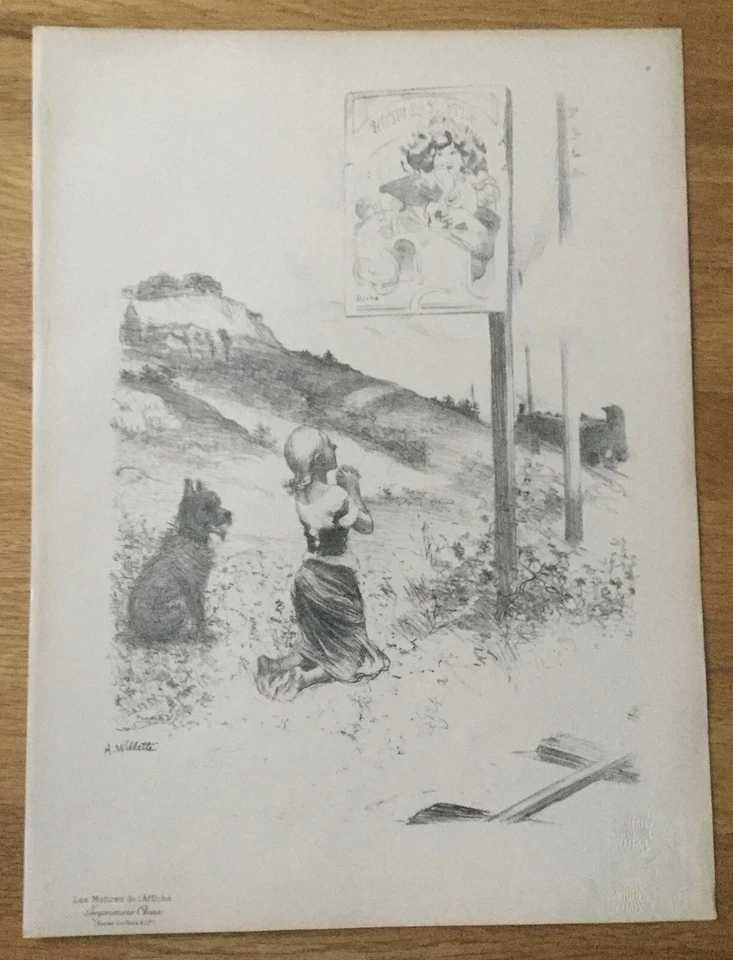 MAÎTRES DE L'AFFICHE - A. WILLETTE : "LA PIEUSE ERREUR" MUCHA BEL EXEMPLAIRE - Photo 1/1