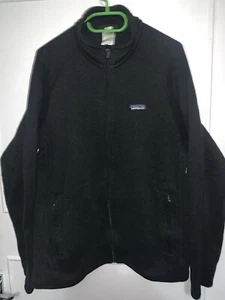Patagonia Maglione Pile Uomo Grande Giacca da Escursionismo Full Zip, Nero 1990-2000 - Foto 1 di 11