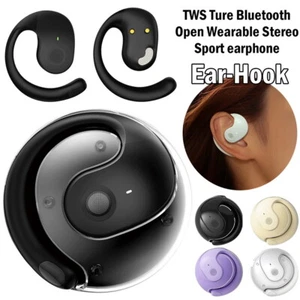 Bluetooth 5.4 Earphone Ture Wireless Earbuds Open Ear-Hook Outdoor Sport Headset - Picture 1 of 44