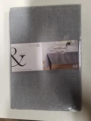 Olivia & Oliver Tablecloth 52" X 70" GREY For Use On Oval and Rectangle - Image 1 of 4