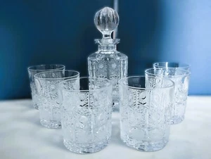 Tschechische Bohème Kristall geschliffenes Glas - Whisky Set 6+1 II. - Bild 1 von 5