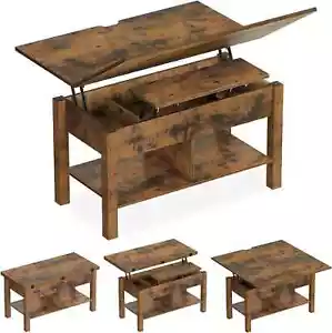 Coffee Table Height Adjustable 3-in-1 Multifunction Living Room Table Furniture Living - Picture 1 of 7