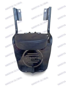 FIT FOR Royal Enfield Interceptor 650 Rear Luggage Rack & BackRest Cushion Black - Picture 1 of 12