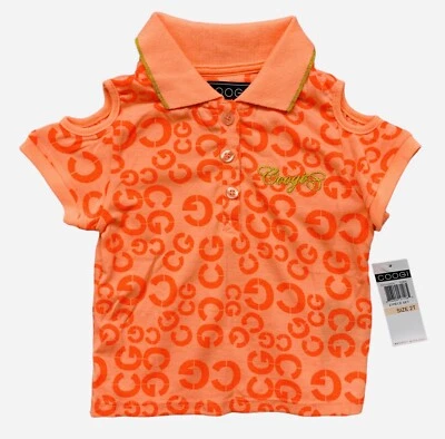 Camisa Polo Coogi Niñas Coral Dorado Logo Talla 2T Cuello Niño Pequeño -NUEVA CON ETIQUETAS Foto 1 de 4