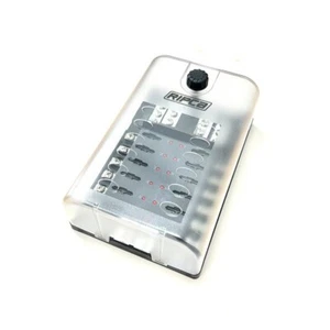 12 Way Marine Type Fuse Box With Dual Bus Bar & Cover - LED Failure Warning - Picture 1 of 2