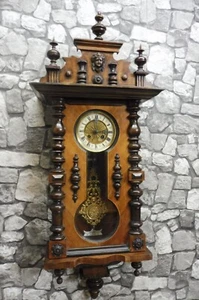 Wall Clock Antique German Wall Clock Regulator - Picture 1 of 12