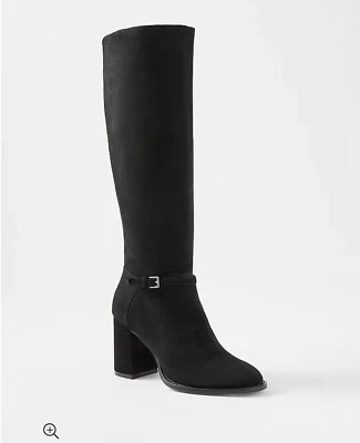 Agotadas Botas Ann Taylor Tacón Alto Gamuza Hebilla Talla 10M $298 Foto 1 de 4