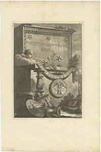 Antique Frontispiece of 'Manuale di varj ornamenti (..)' by Antonini (1781) - Picture 1 of 1