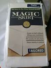 New in Bag Magic Skirt 14 inch Wrap Around Tailored Bed Skirt White Twin Size