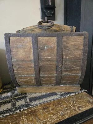 Antique Chinese Wooden Rice Bucket - Image 1 of 4