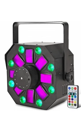 Equinox Hornet FX 4-in-1 Lighting Effect Derby Laser Strobe Inc Remote DJ Disco - Image 1 of 4