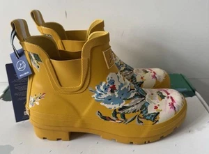 Joules Damen Wellibob Knöchel Gummistiefel - gelb geblümt - Erwachsene 5 - Bild 1 von 18