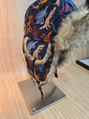 Детское место мальчиков 2T-3R динозавров зима искусственного меха траппер шляпа Beanie - Изображение 1 из 4