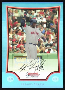 Bowman Chrome Blue Refractors #22 2009 David Ortiz/150 Boston Red Sox - Imagen 1 de 2