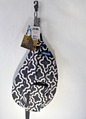 Kavu Mini Rope Sling Bag Artisan Tile 9191-1248-  Black/White Moroccan Style NWT - Image 1 of 4