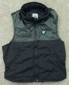 Vintage BMW Weste Herren groß schwarz Thinsulate Logo Reißverschluss Taschen Motorrad hergestellt in den USA - Bild 1 von 10