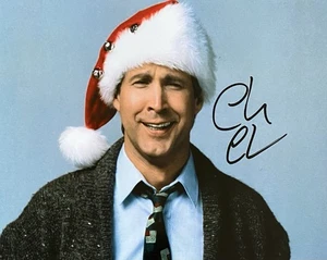 FOTO 8x10 CHEVY CHASE AUTOGRAFATA CLARK GRISWOLD VACANZE DI NATALE - Foto 1 di 1