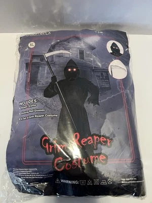 Grim Reaper Costume Teatalk For Adult Black XL New - Image 1 of 4