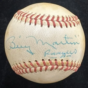 Billy Martin Rangers Personalized To Bruce Signed Baseball PSA/DNA LOA - Picture 1 of 5