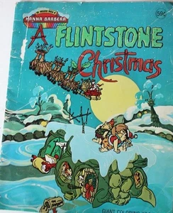 A Flintstones Christmas Hanna Barbera 1978 Giant Coloring Book Oversized Book -- - Picture 1 of 1