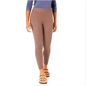 UGG Jennah Leggings Tejidos Cintura Alta Mezcla Lana Nogal Marrón Acanalado Grande L - Imagen 1 de 2