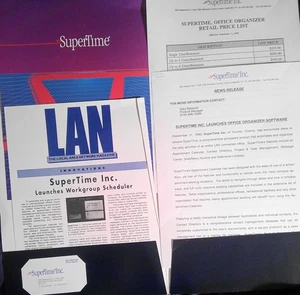 1990 SuperTime Office Organizer Pressemappe - Groupware für LAN-verbundene Büros - Bild 1 von 9