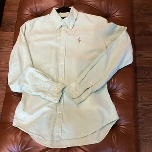 Ralph Lauren Women's Pale Green Slim Fit Oxford Button Up Shirt size 2 - Picture 1 of 6